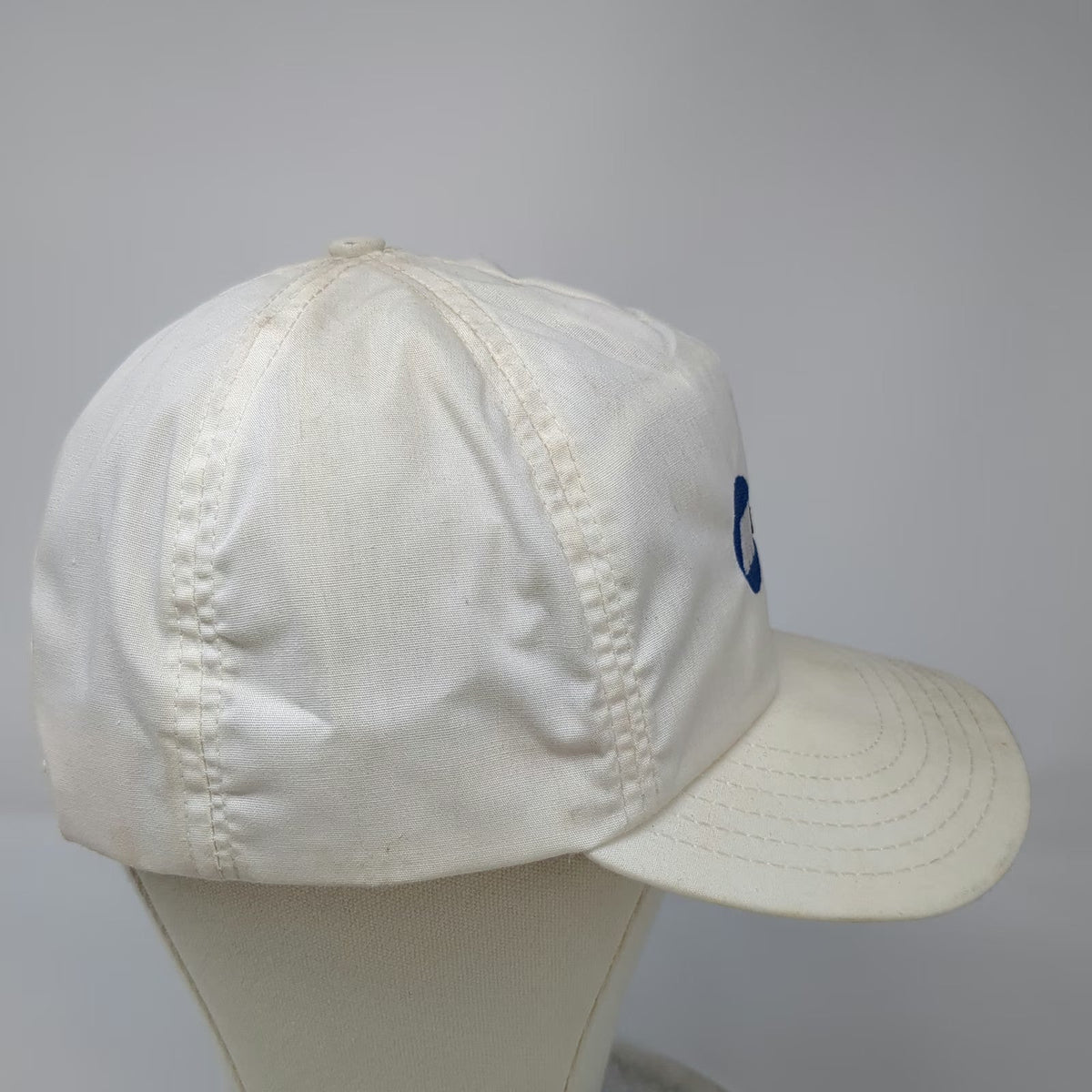 Size-A-Just 5 Panel White One Size Miller Beer Logo Snapback Hat Made In USA