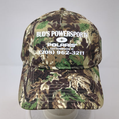 Bud's Powersports Polaris Cottonwood ID Strapback Hat Camouflage OS 6 Panel Otto