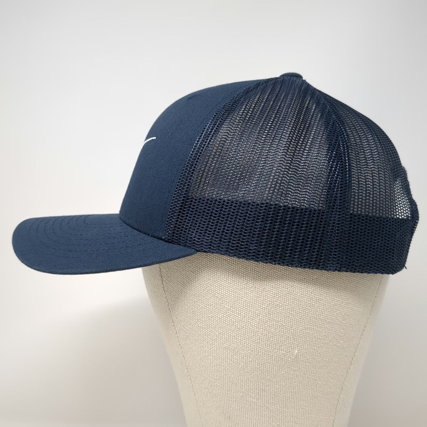 Yupoong Trucker Hat Blue White OS SpaceX Logo Embroidered Snapback Mesh Cap