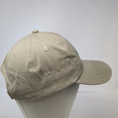 K-Products Baseball Cap Beige One Size Rain Bird Logo Hat Green Stitching