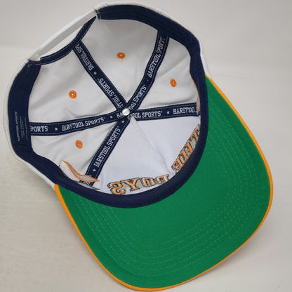 Barstool Sports 5 Panel White Hat One Size The Boys Claw Mark Snapback Cotton