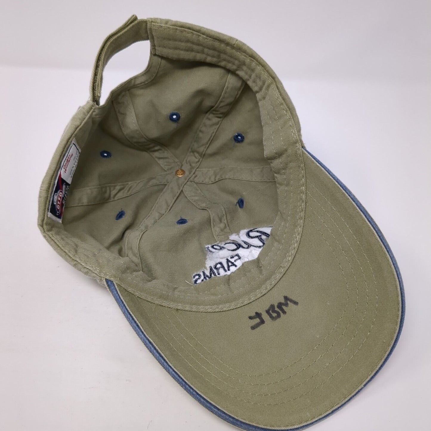 Rice Farms Strapback Hat Green One Size Adjustable Embroidered Otto