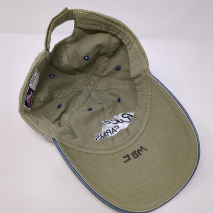 Rice Farms Strapback Hat Green One Size Adjustable Embroidered Otto