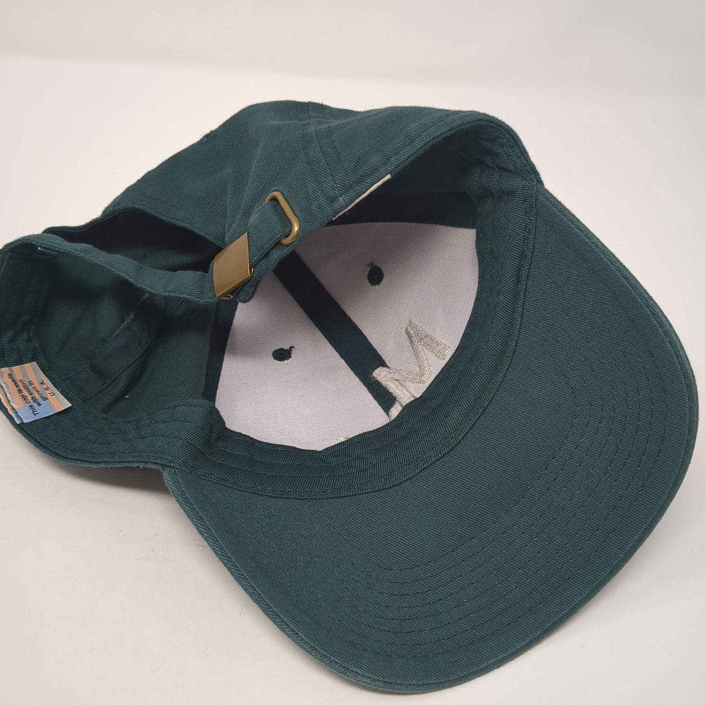 MM Slideback Baseball Cap Green One Size Adjustable Embroidered HeadToToe