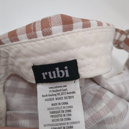 Rubi Slideback Hat Multicolor One Size Adjustable Gingham 6 Panel Blank