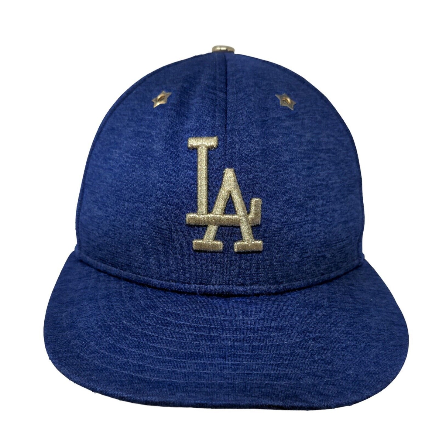 MLB LA Dodgers Fitted Hat Blue Size 7 1/8 Embroidered Logo New Era 59Fifty