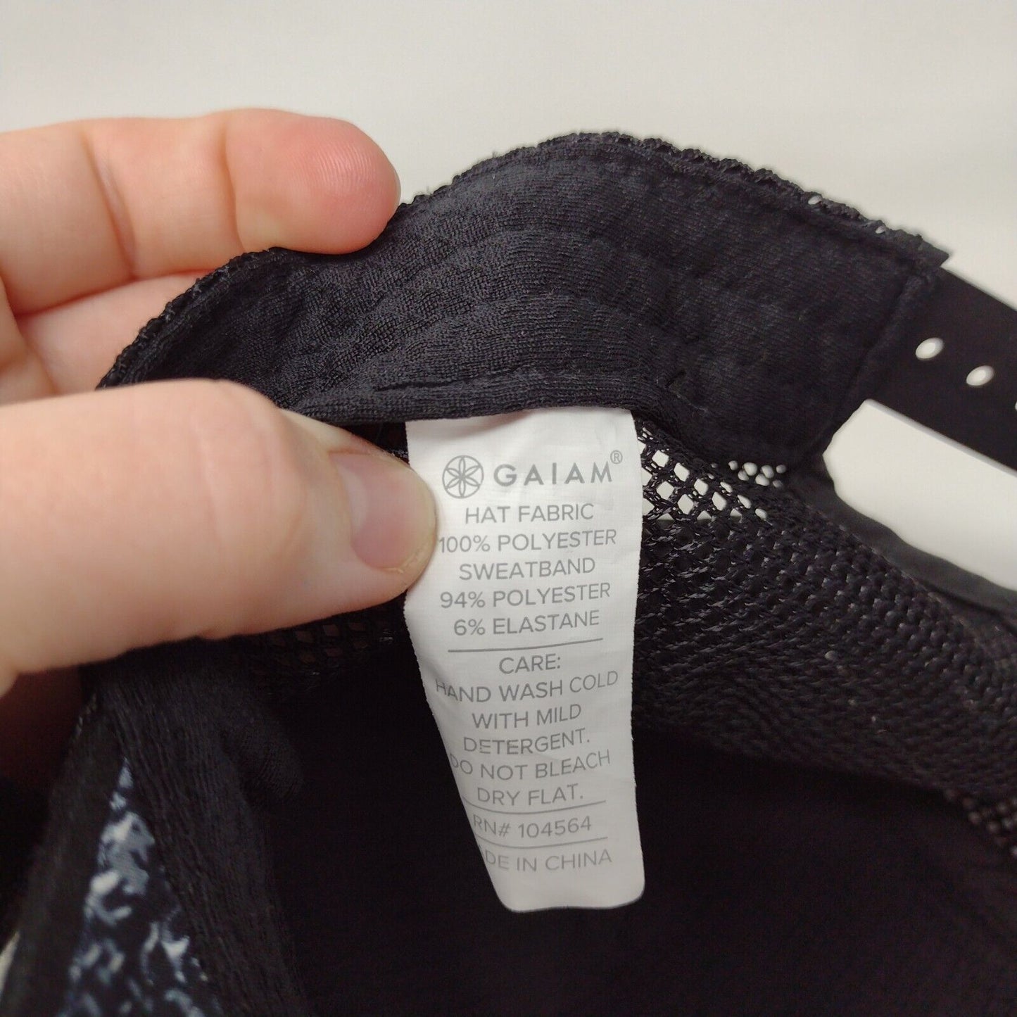 Gaiam Snapback Trucker Hat Black One Size Adjustable Mesh Back Blank
