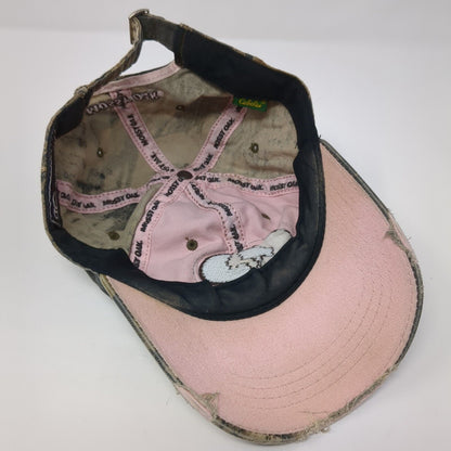 Mossy Oak Slideback Hat Camouflage One Size Adjustable Embroidered Distressed OC
