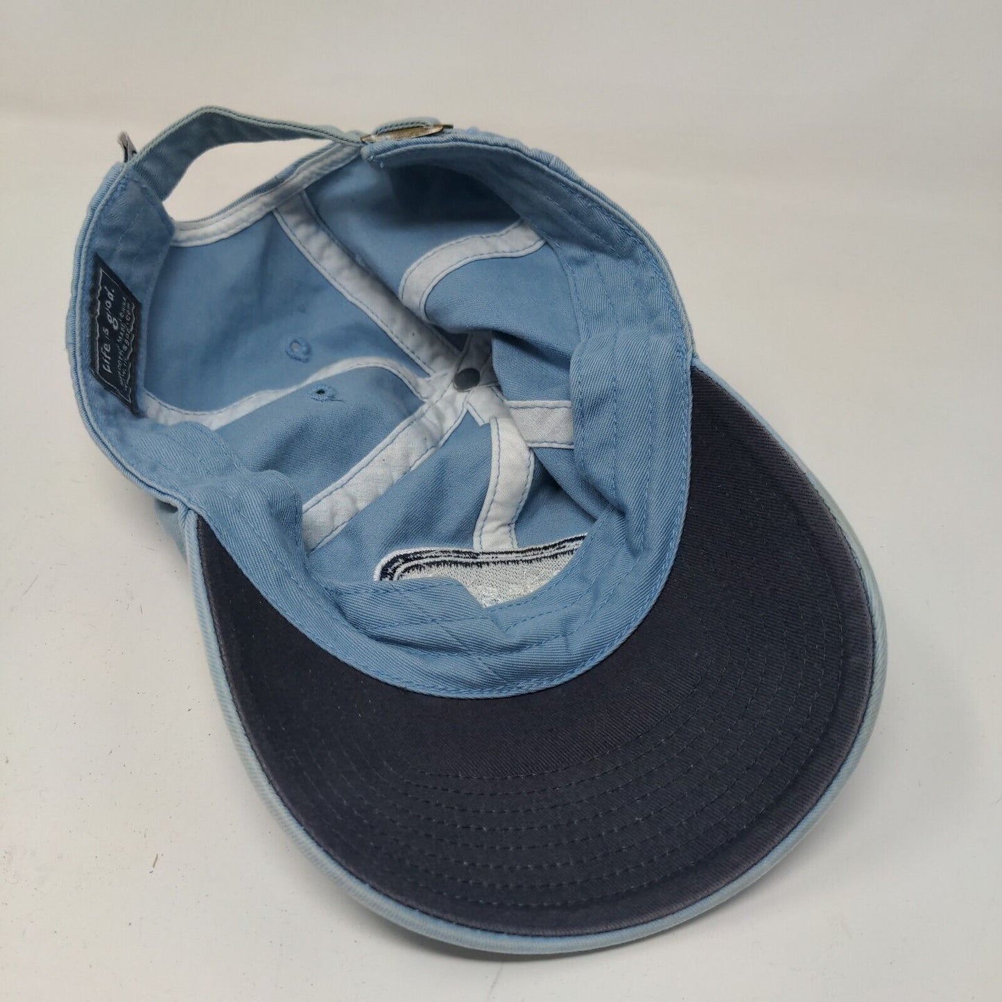 Life is Good Women's Slideback Hat Blue Adjustable Embroidered Logo Cotton