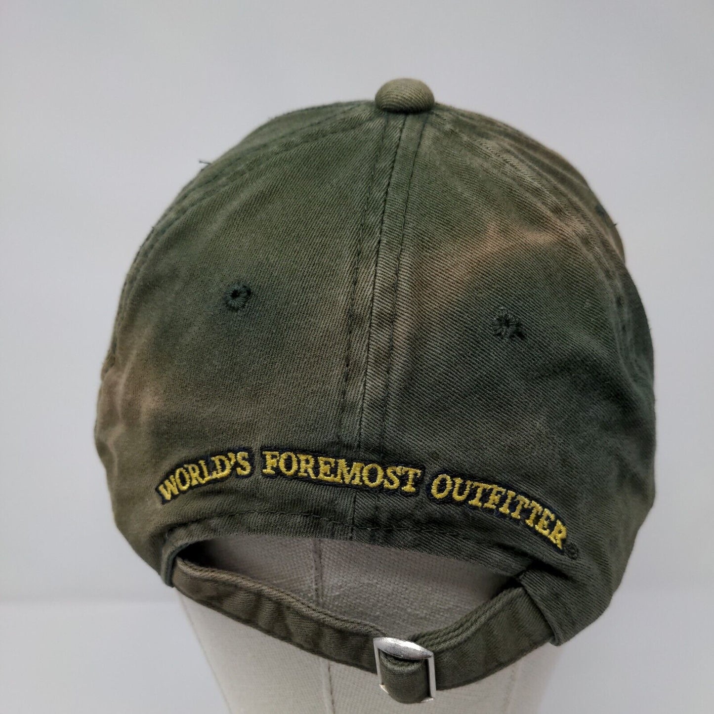 Cabela's World Foremost Outfitter Slideback Hat Green OS Adjustable Embroidered