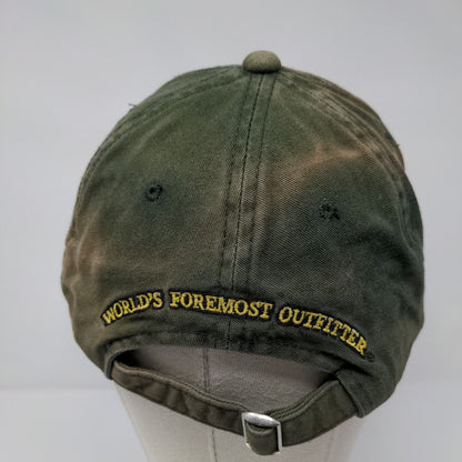 Cabela's World Foremost Outfitter Slideback Hat Green OS Adjustable Embroidered