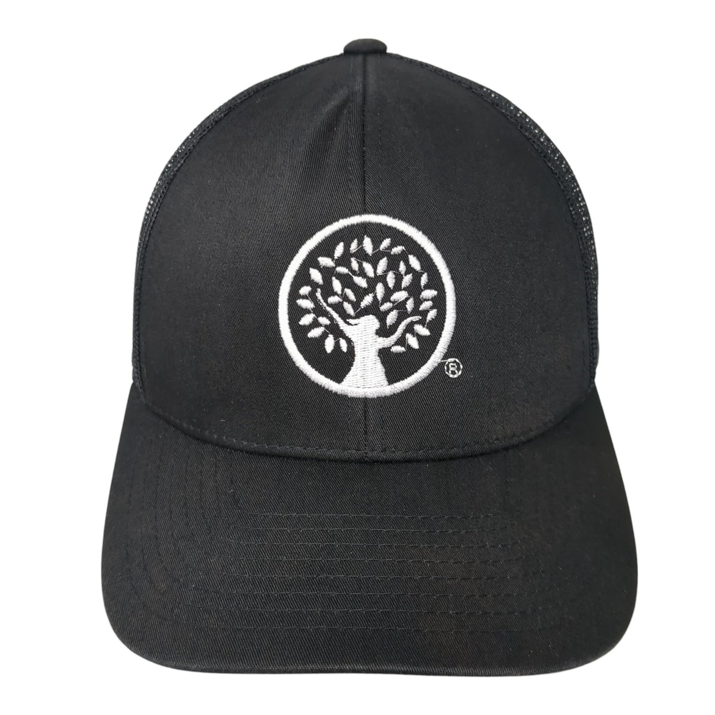 Pacific Headwear Snapback Trucker Hat Black One Size Adjustable Mesh Back