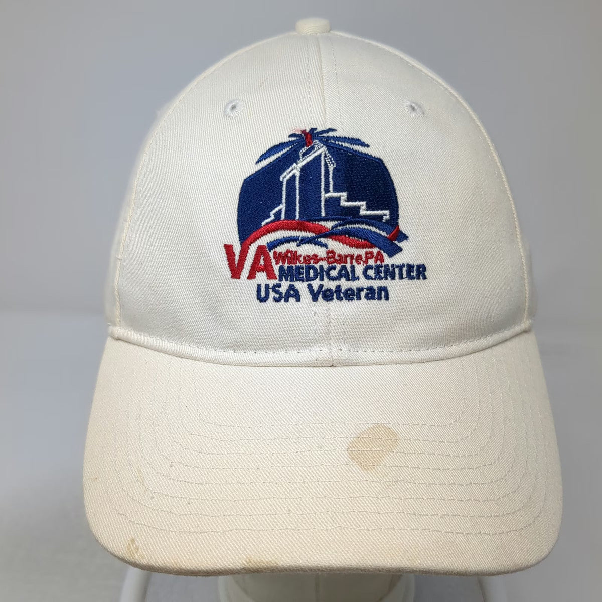 Bayside Baseball Cap Beige One Size Wilkes-Barre VA USA Veteran Hat Strapback