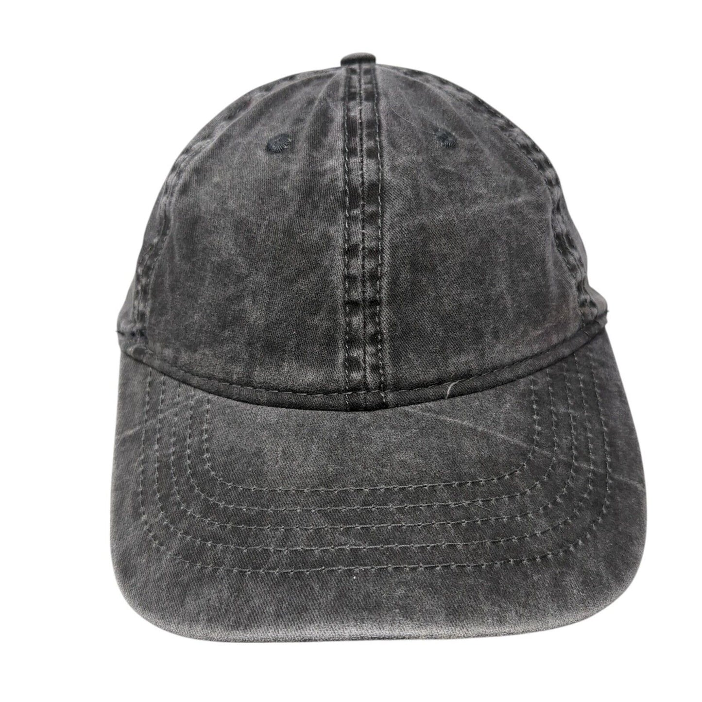 Unbranded Slideback Hat Gray Black Soot One Size Adjustable Solid Blank