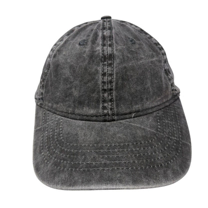 Unbranded Slideback Hat Gray Black Soot One Size Adjustable Solid Blank