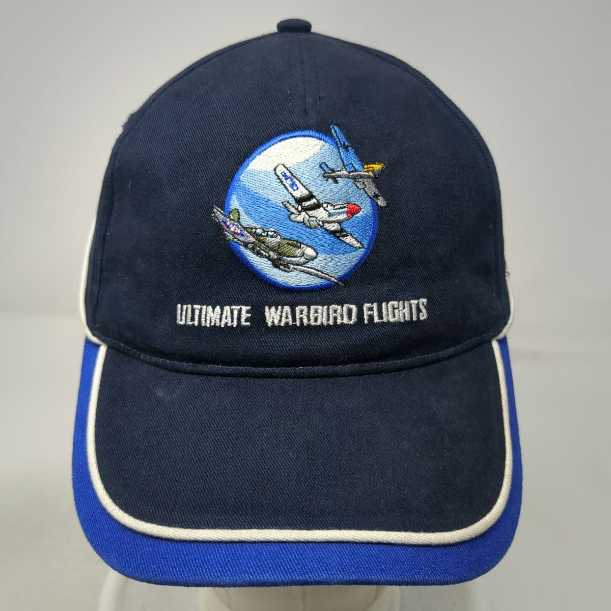 Beechfield 5 Panel Blue Hat One Size Ultimate Warbird Flights Contrast Piping