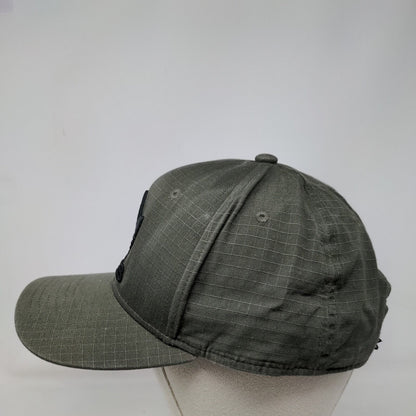 Adidas Trefoil Snapback Hat Green One Size Embroidered Solid 6 Panel