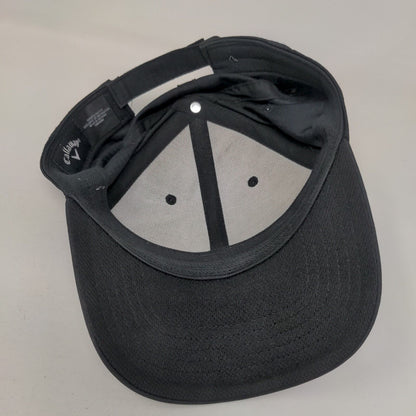 Callaway Strapback Hat Black One Size Adjustable Solid Vent Holes
