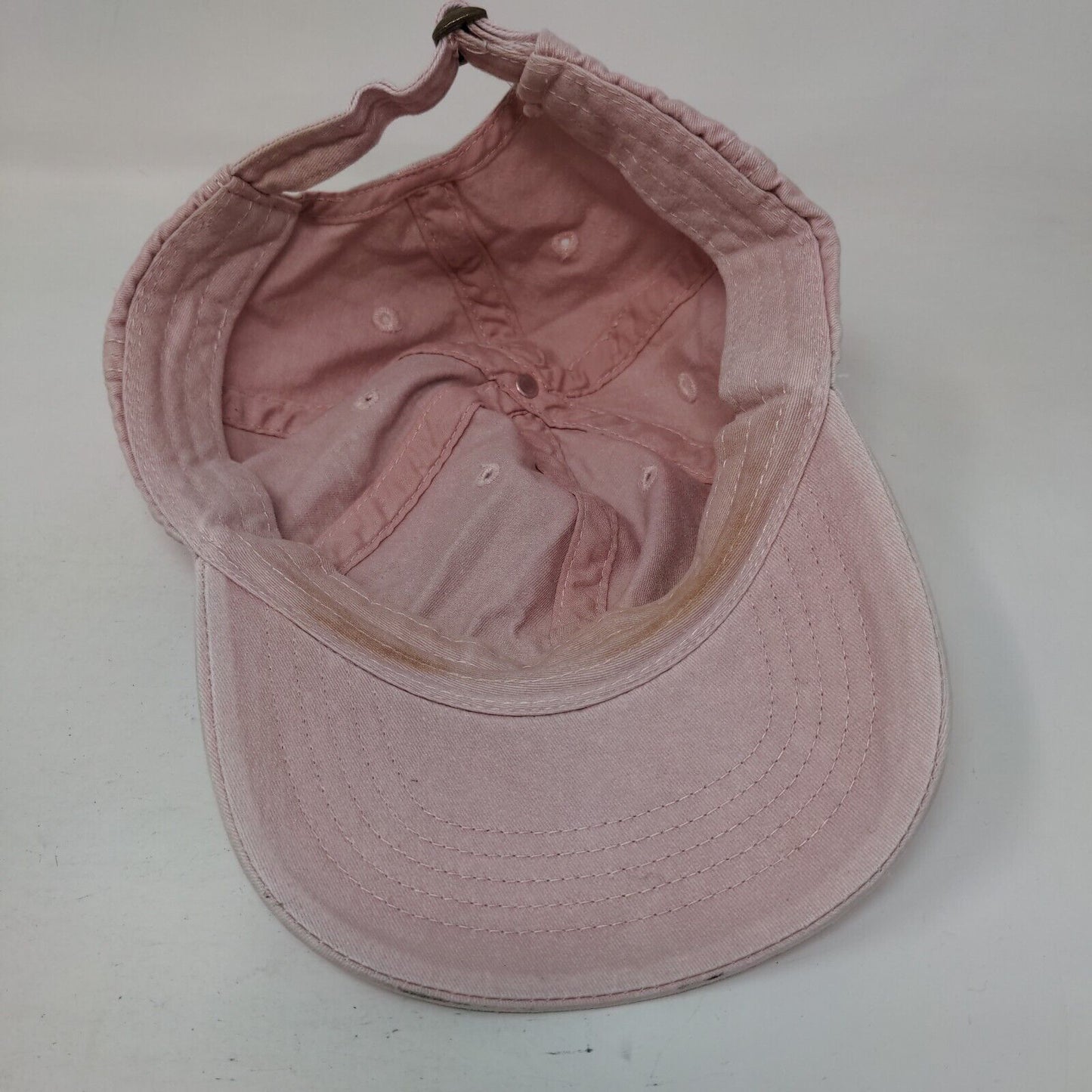 Unbranded Slideback Hat Pink OSFM Adjustable Vented Holes 6 Panel Blank