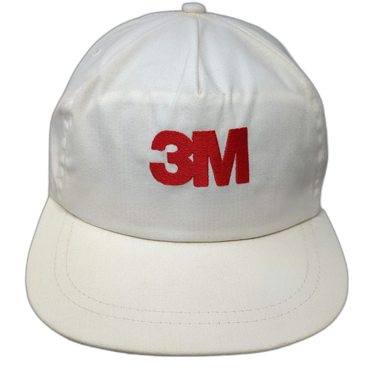 Cap America 5 Panel White 3M Red Logo Green Underbrim Snapback Hat Vintage