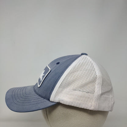 Huk Fishing Snapback Trucker Hat Blue OSFM Adjustable Mesh Back Yupoong