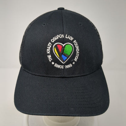 The Krazy Koupon Lady Foundation Since 2009 Snapback Trucker Hat Black OS Mesh