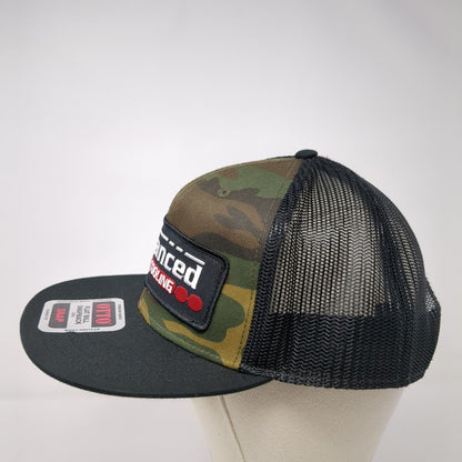 Advanced Heating & Cooling Trucker Hat Camo One Size Flat Bill Otto