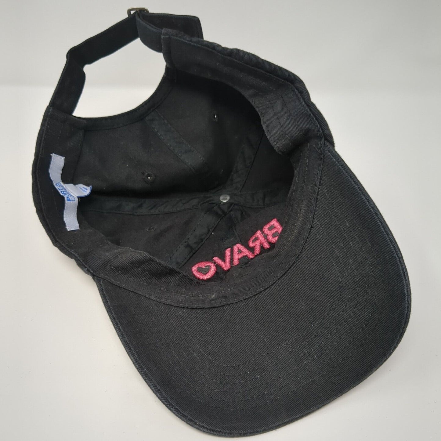 Bravo Slideback Hat Black One Size Solid Embroidered Port & Company