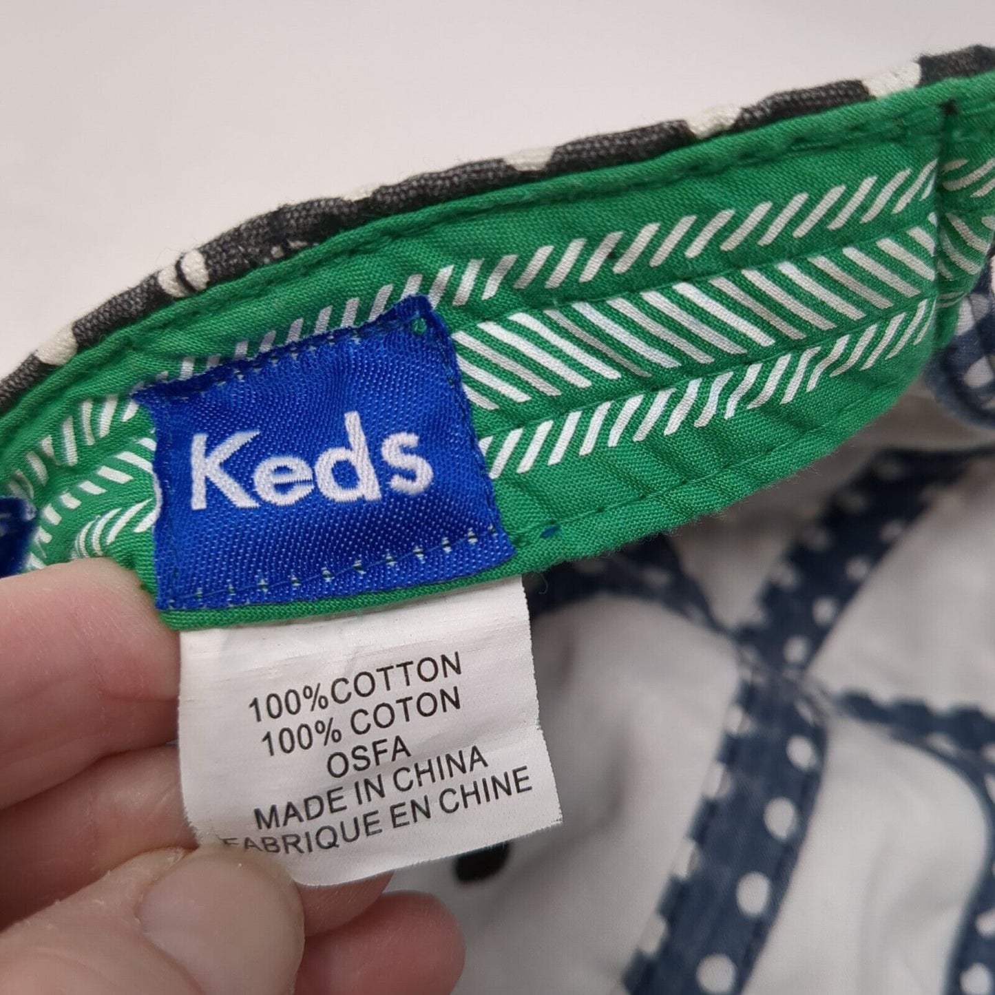 Keds Slideback Baseball Cap Multicolor One Size Adjustable Polka Dot 6 Panel