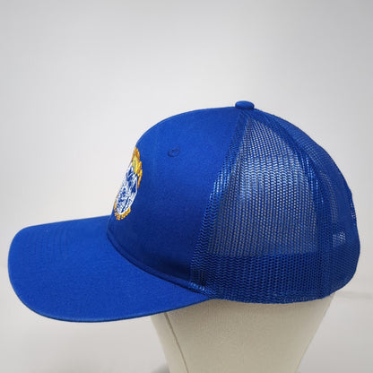 Port Authority Trucker Hat Blue One Size River Edge Mountains Mesh Snapback