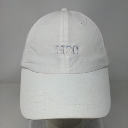 H20 Slideback Hat White One Size Adjustable Embroidered Vented Holes BIG X