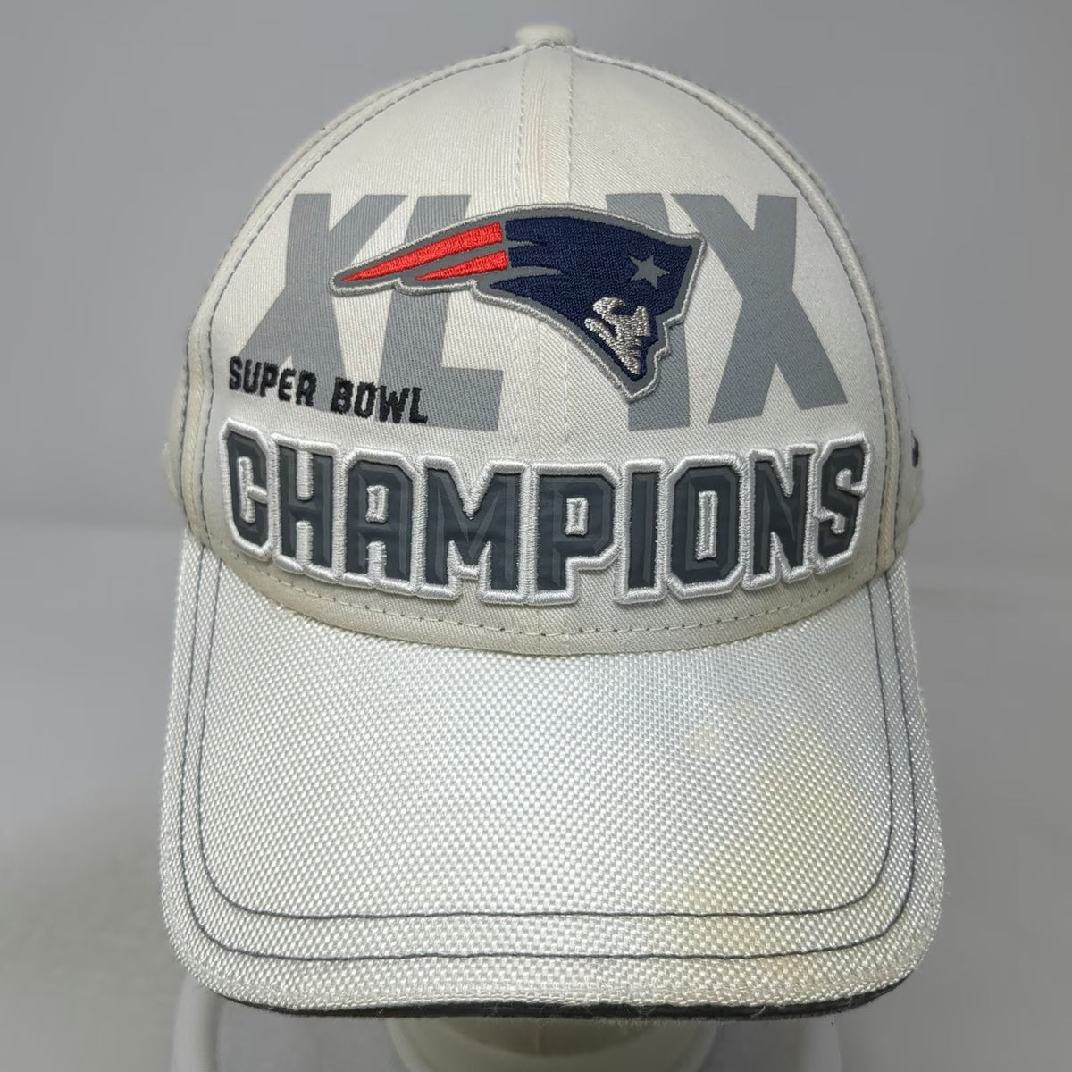 New Era New England Patriots NFL Hat White One Size Super Bowl XLIX Champions