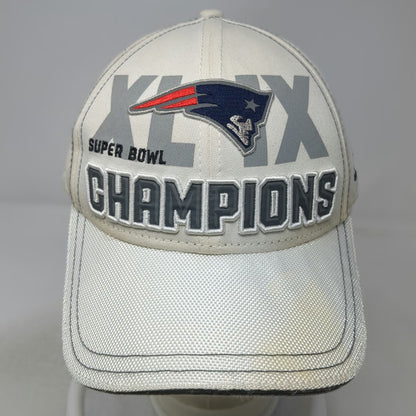 New Era New England Patriots NFL Hat White One Size Super Bowl XLIX Champions