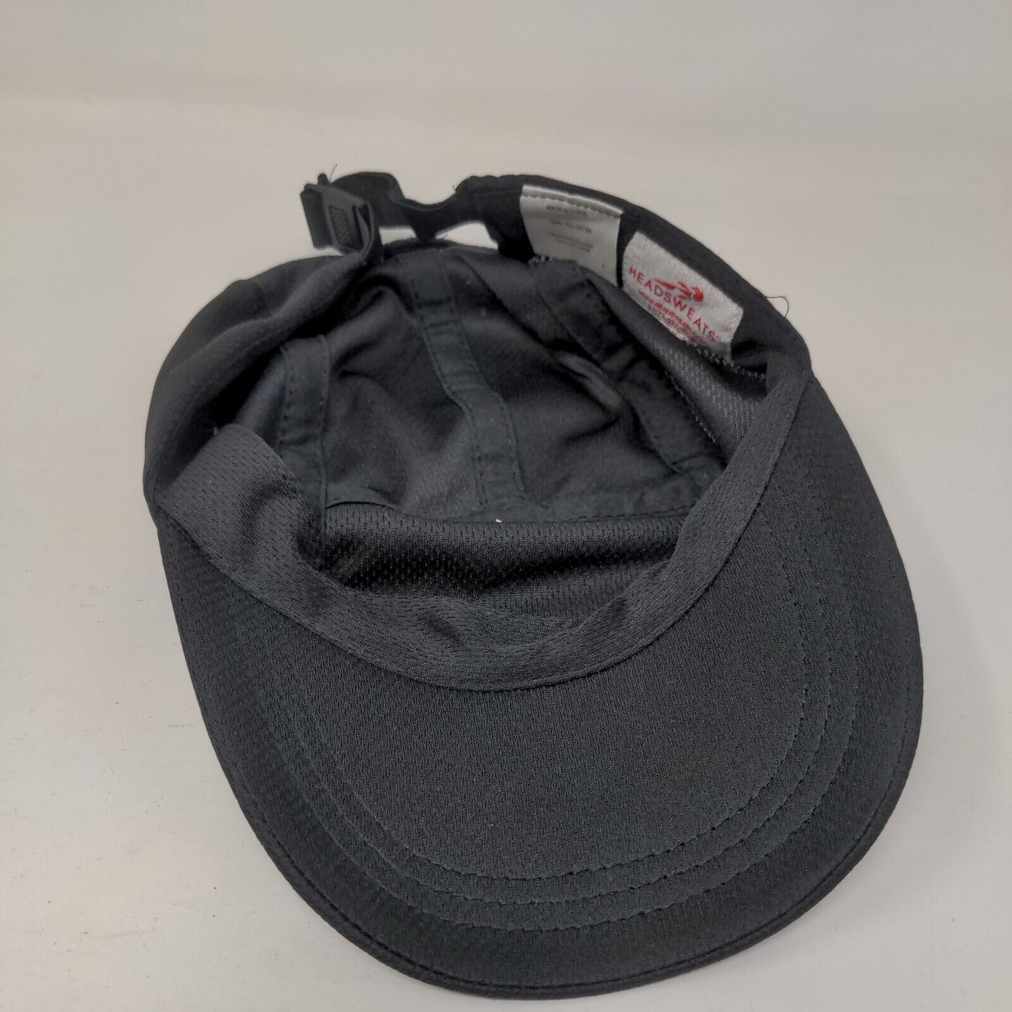 Headsweats 5 Panel Cap Black One Size Lightweight Breathable Blank Polyester