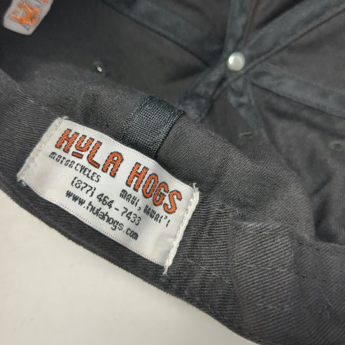 Hula Hogs Baseball Cap Black One Size Maui Hawaii Motorcycles Ride Me Hat