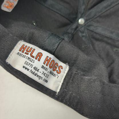 Hula Hogs Baseball Cap Black One Size Maui Hawaii Motorcycles Ride Me Hat