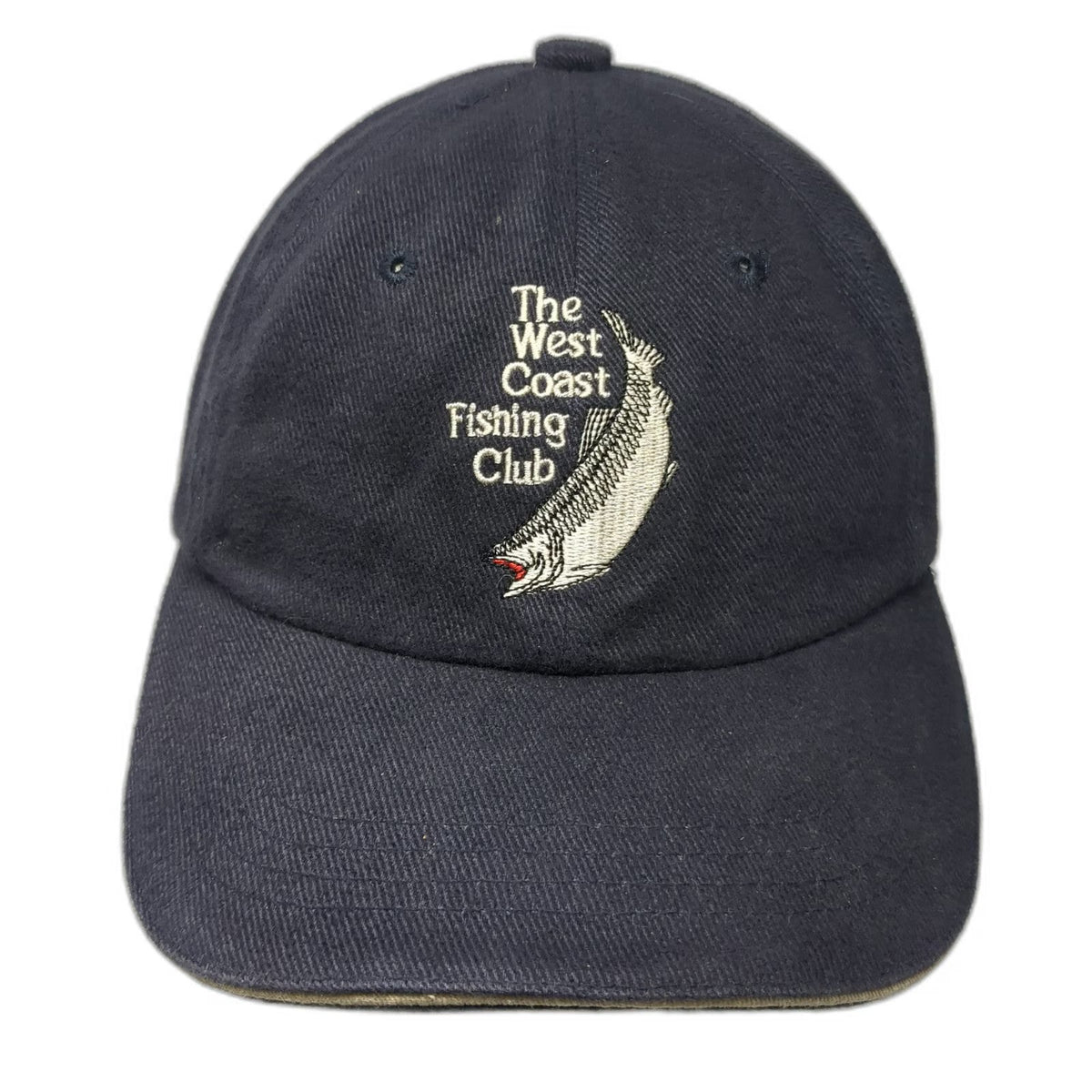 KP Baseball Cap Blue One Size Leather Strap Fishing Club Clubhouse Member Hat
