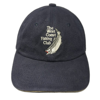 KP Baseball Cap Blue One Size Leather Strap Fishing Club Clubhouse Member Hat