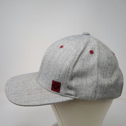 Hooey Snapback Gray One Size Hat Flat Brim Red Logo Patch Wool Blend Baseball