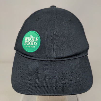 Whole Foods Market Blue OSFM Strapback Hat Adjustable Embroidered Vented Holes