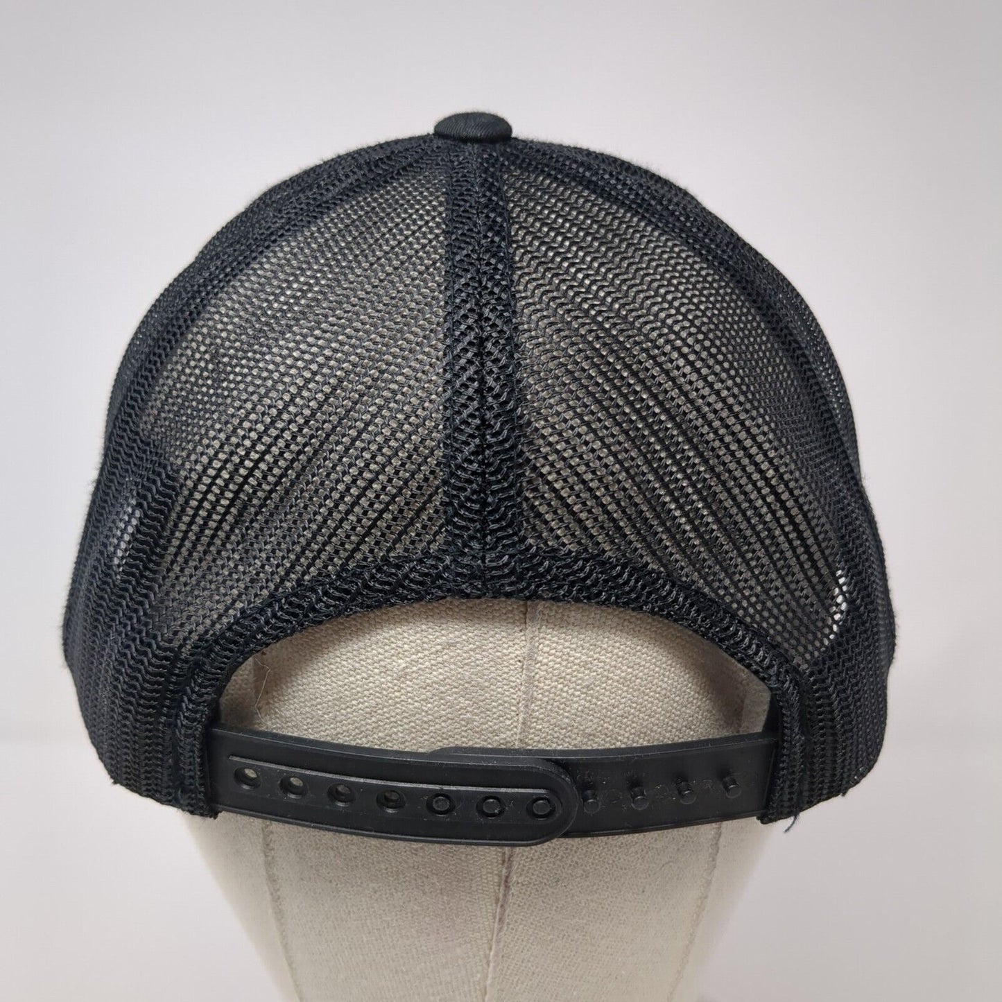 Stone Crossing Snapback Mesh Back Trucker Hat Black One Size Sport-Tek