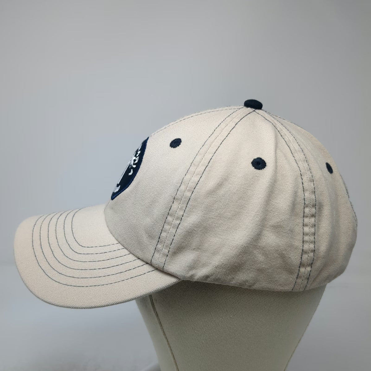 Royal Resortwear Anna Maria Island Palm Tree Baseball Cap Beige OSFM Hat Navy