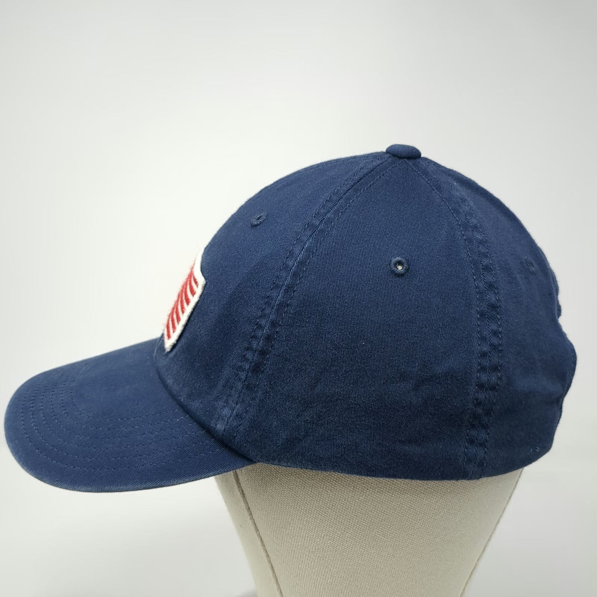 Old Navy Blue Baseball Cap One Size American Flag Patch Adjustable Strap Hat