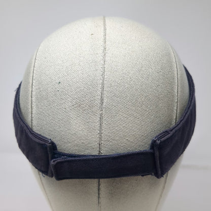 Eddie Bauer Visor Blue One Size Logo American Flag Strapback Cotton Hat Outdoors