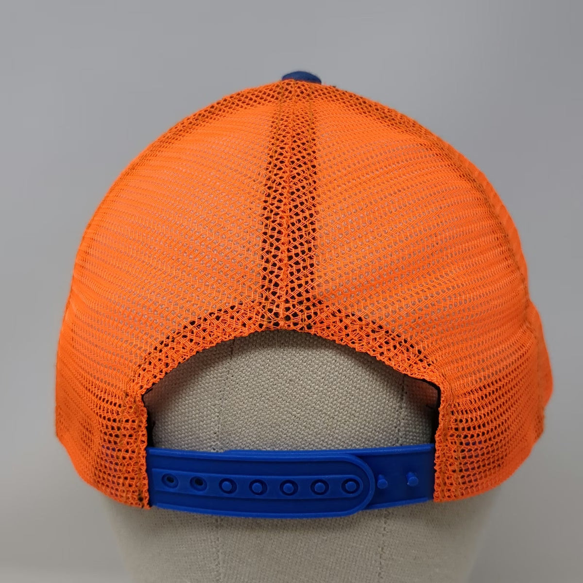 Blue Orange Trucker Hat OSFM Jess' Cancer Crushers Awareness Ribbon Mesh Back