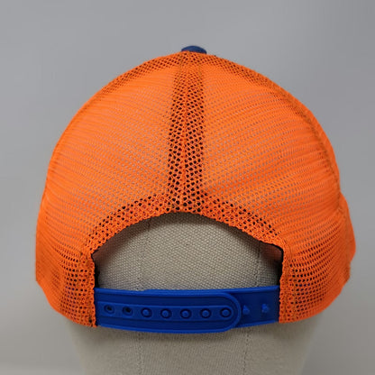 Blue Orange Trucker Hat OSFM Jess' Cancer Crushers Awareness Ribbon Mesh Back