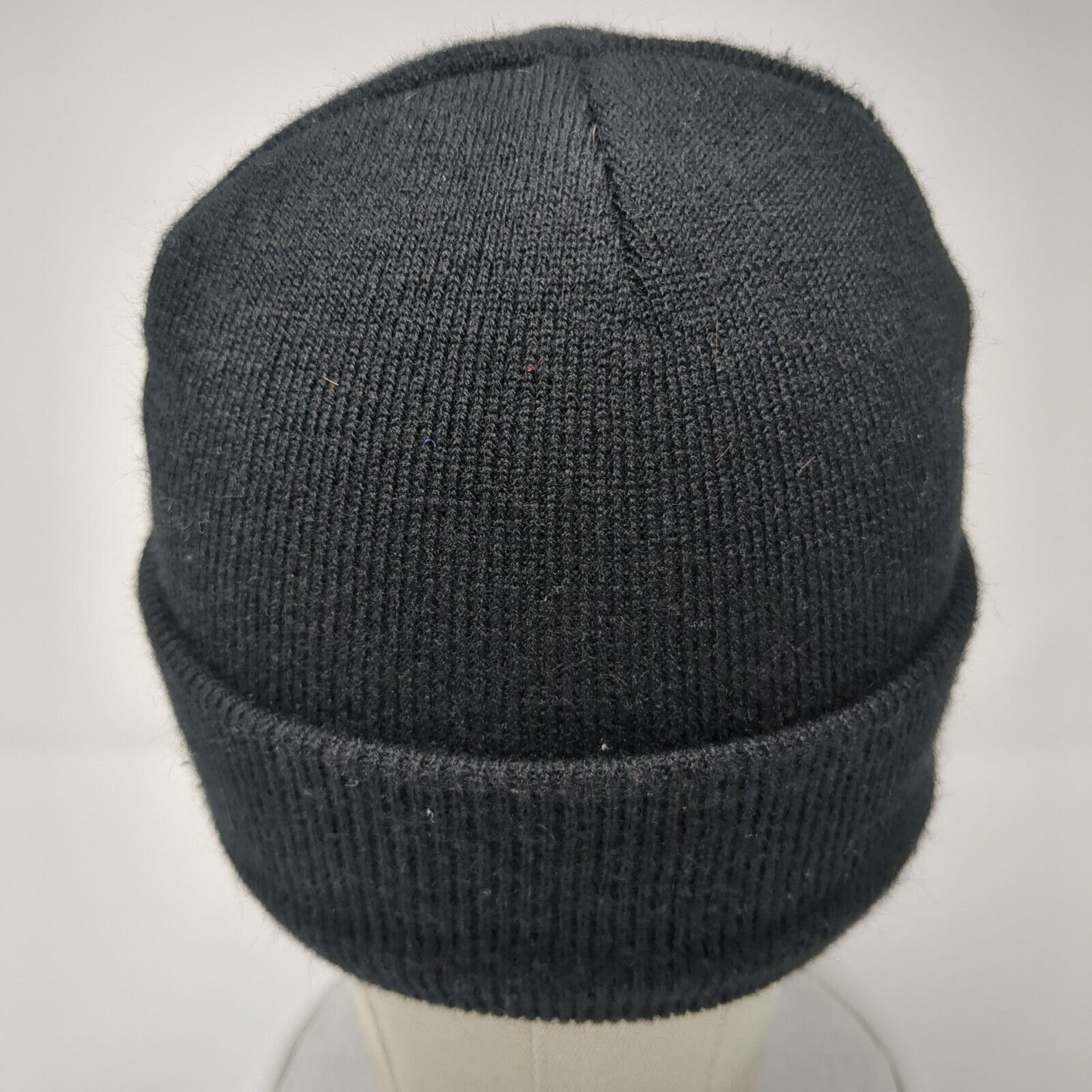 SCFMG Knit Beanie Hat Black One Size Embroidered Solid Outdoor Stretch