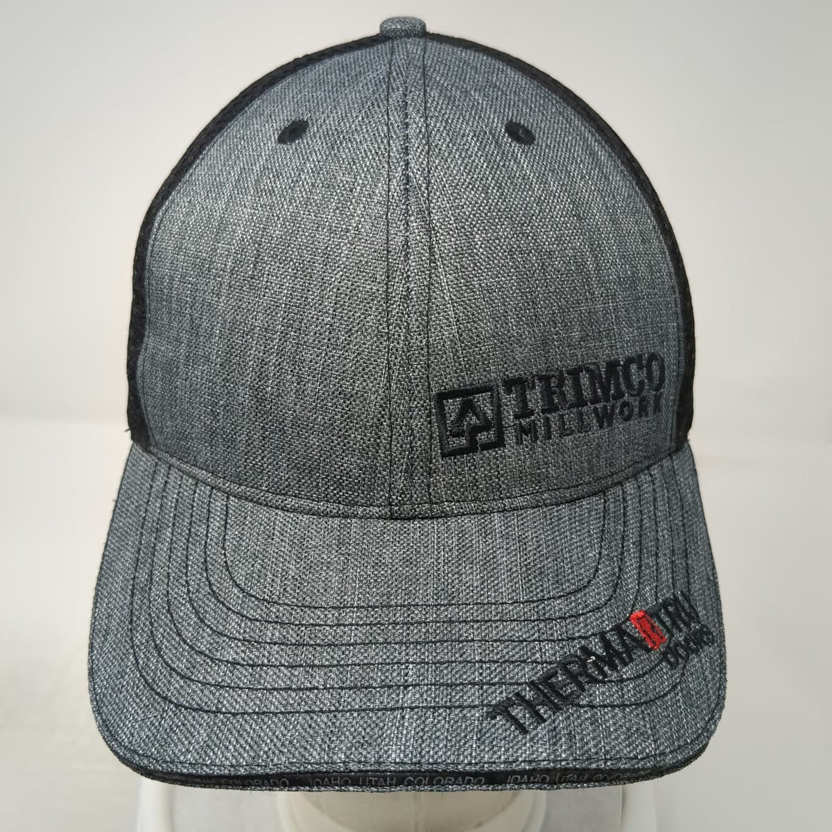 360 Apparel Baseball Cap Gray One Size Trimco Millwork Mesh Back Hat Therma-Tru