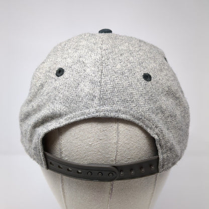 Gameday Patch Snapback Hat Gray One Size Adjustable Herringbone Pukka