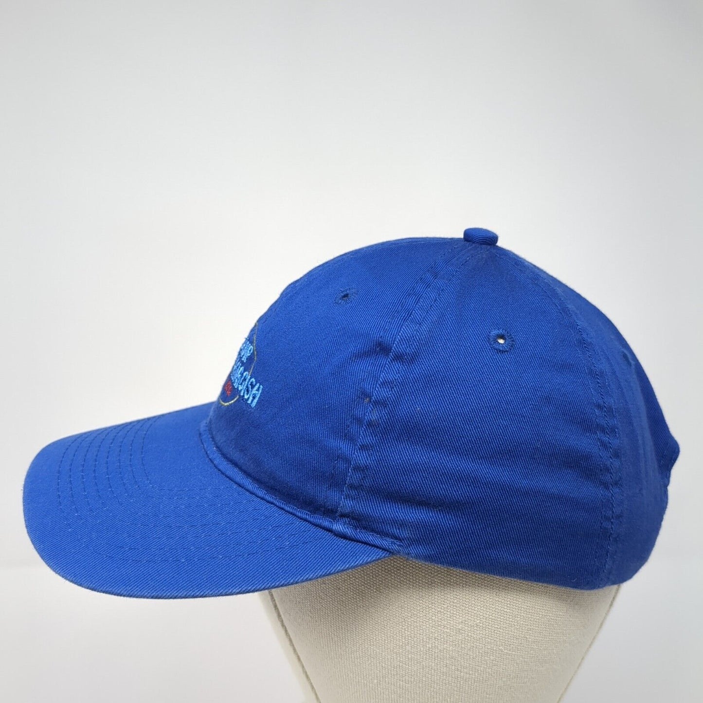 Camp Mmanagish Est. 1932 Strapback Hat Blue One Size Adjustable Port & Company